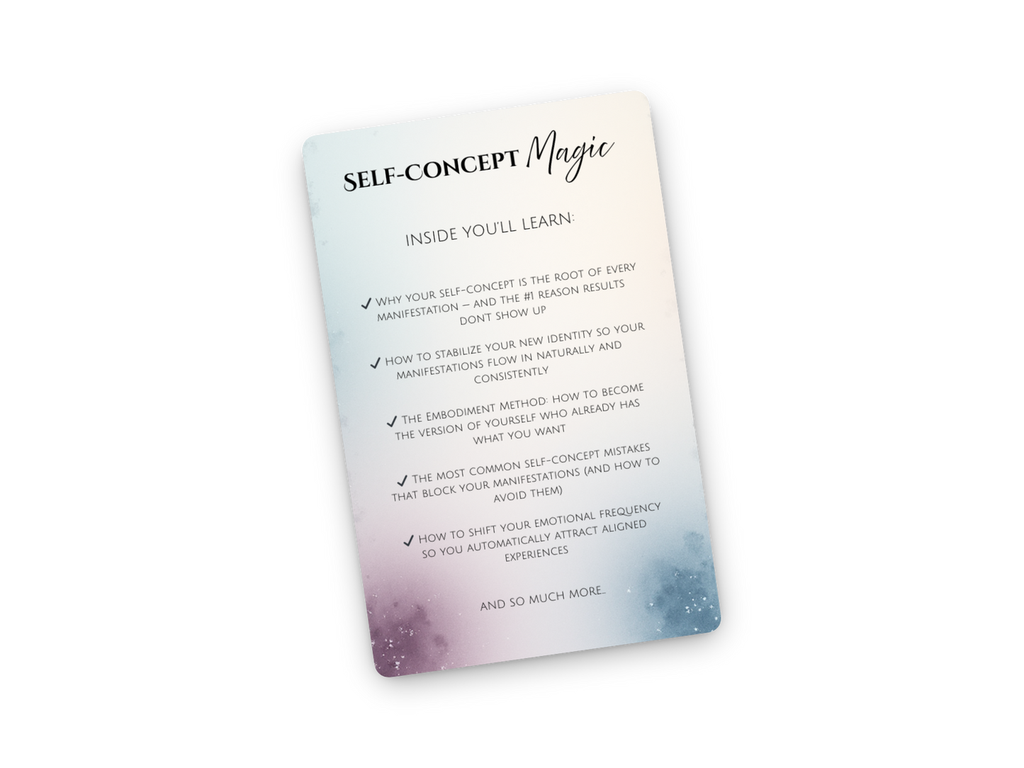 Self-Concept Magic E-book